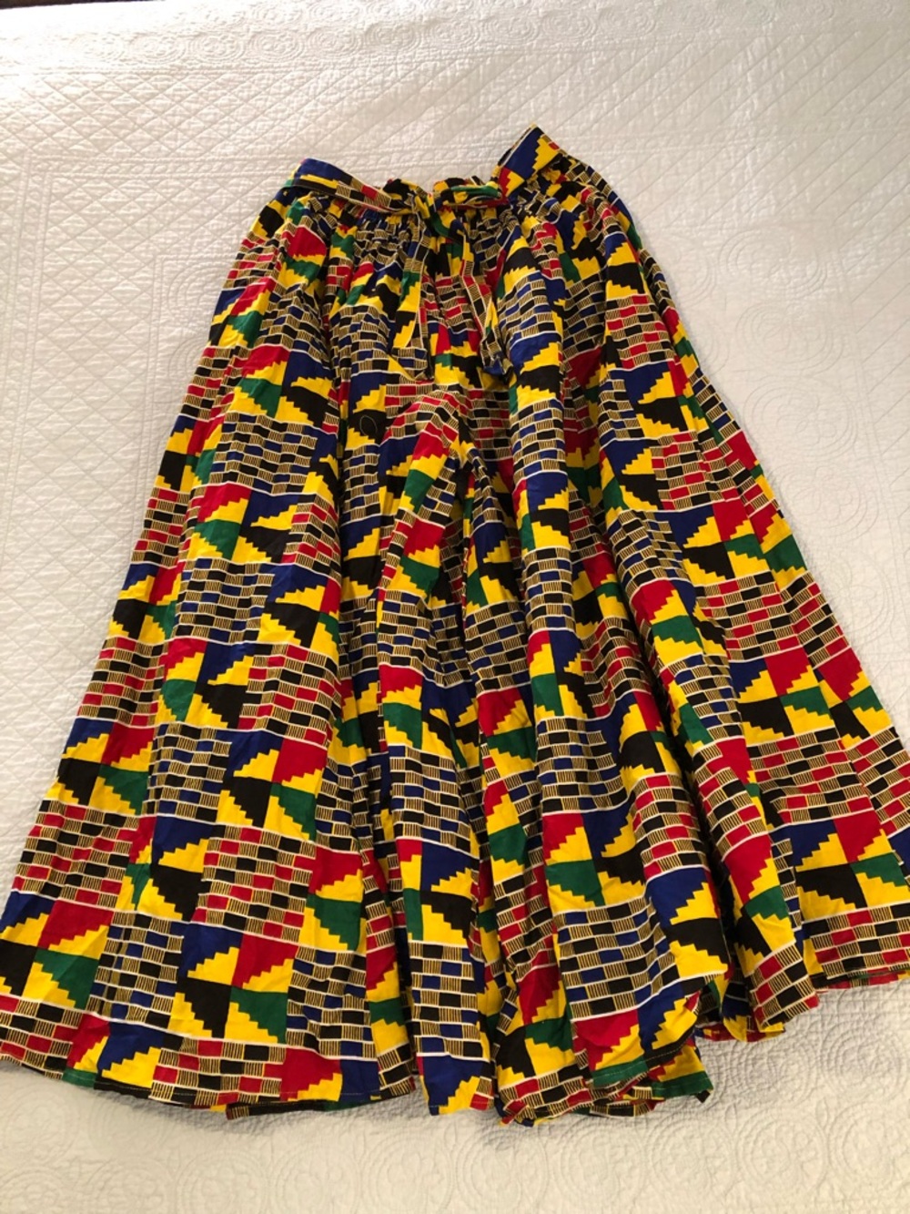 African print palazzo pants. One size fits most.